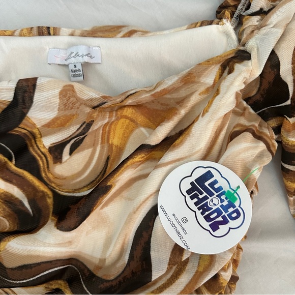 Coffee Long Sleeve Mini Dress - Picture 3 of 4